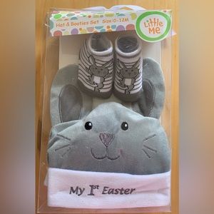 First Easter hat and bootie